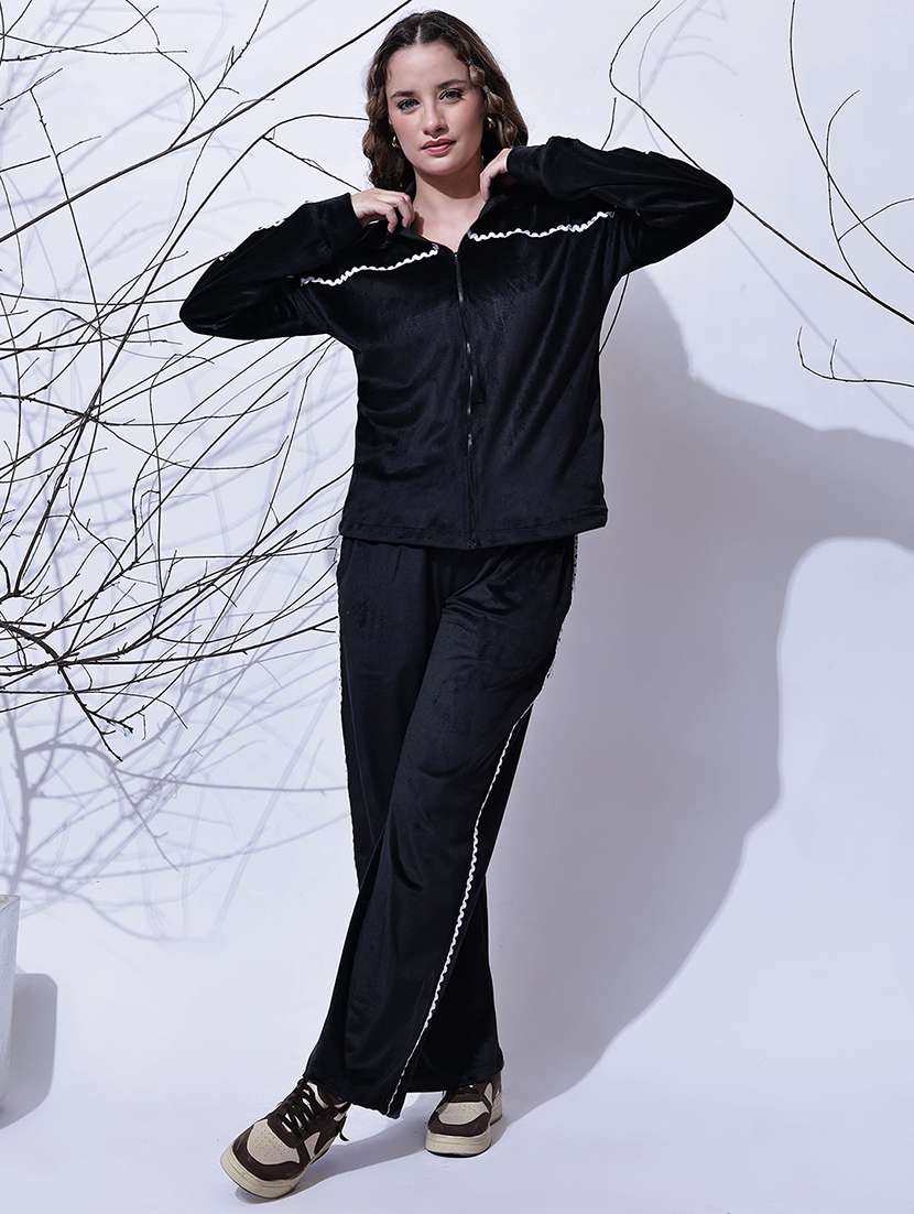 women solid long sleeve winter co-ord set - 22330534 -  Standard Image - 4