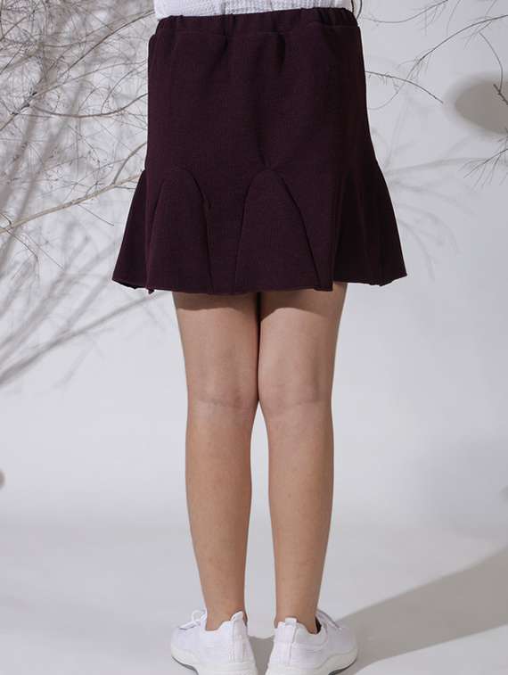 girls solid mid rise a-line skirt - 22330560 -  Standard Image - 4