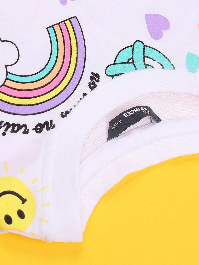 girls printed round neck tee - 22330650 -  Standard Image - 4