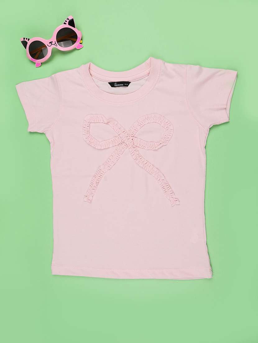 girls applique detailed round neck tee - 22330660 -  Standard Image - 1