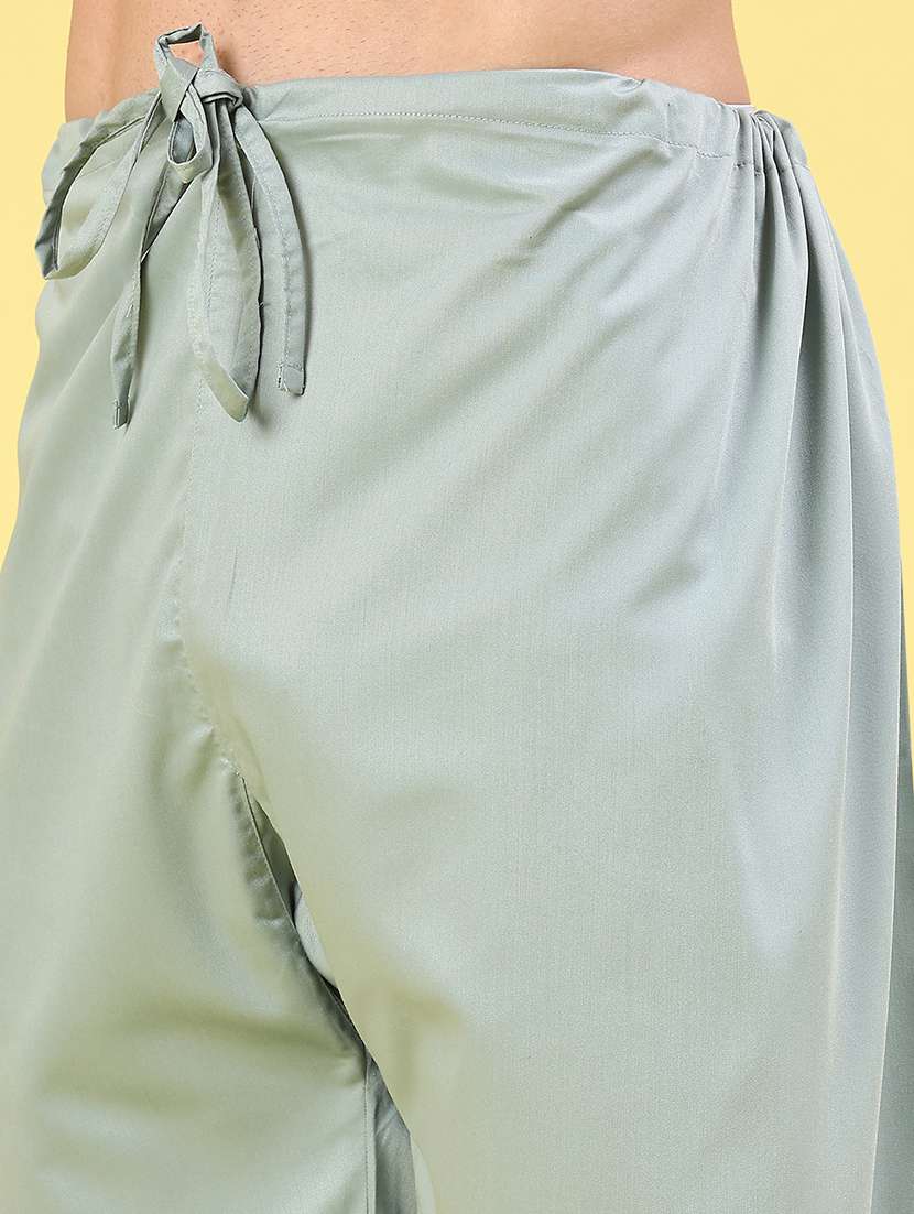 men solid long sleeve pathani ethnic wear set - 22331214 -  Standard Image - 4