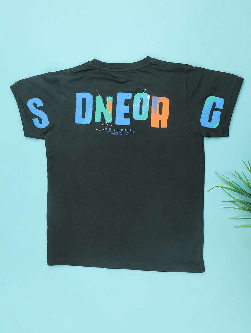 boys green cotton blend t-shirt - 22331235 -  Standard Image - 1