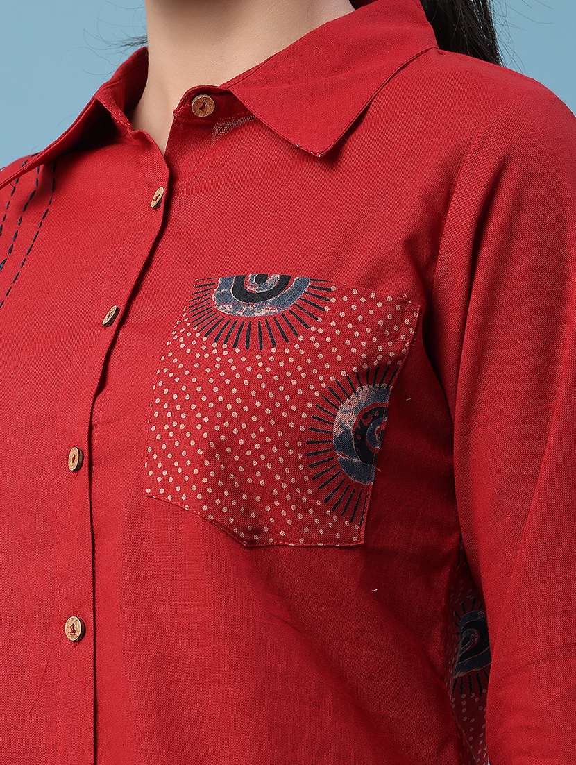 women printed long sleeves regular shirt - 22331265 -  Standard Image - 1