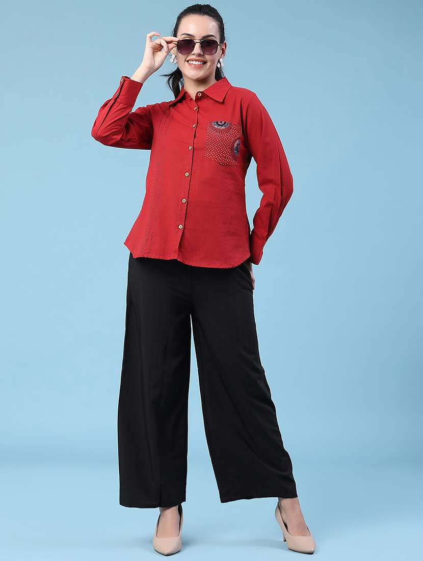women printed long sleeves regular shirt - 22331265 -  Standard Image - 4