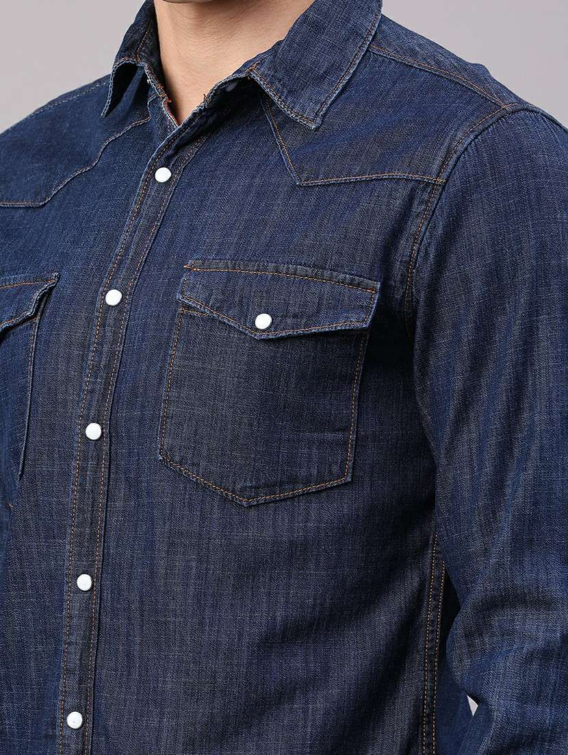 men solid long sleeve regular fit casual shirt - 22331346 -  Standard Image - 1