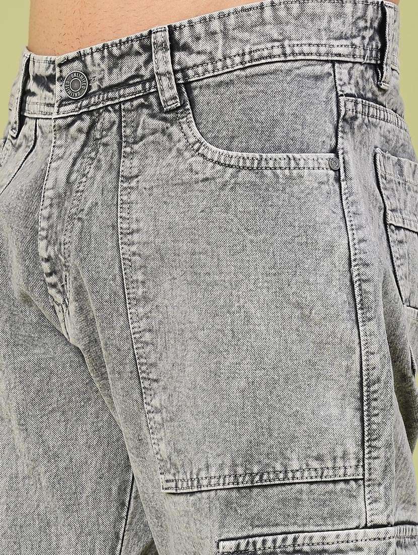 men solid mid rise regular fit cargo  - 22331353 -  Standard Image - 1