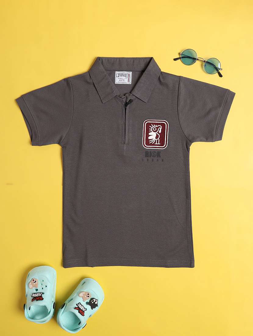 boys printed short sleeves polo t-shirt - 22331366 -  Standard Image - 1