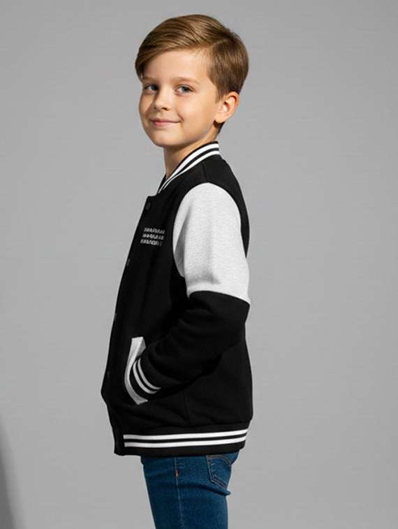 boys color blocked long sleeve varsity jacket - 22331410 -  Standard Image - 1