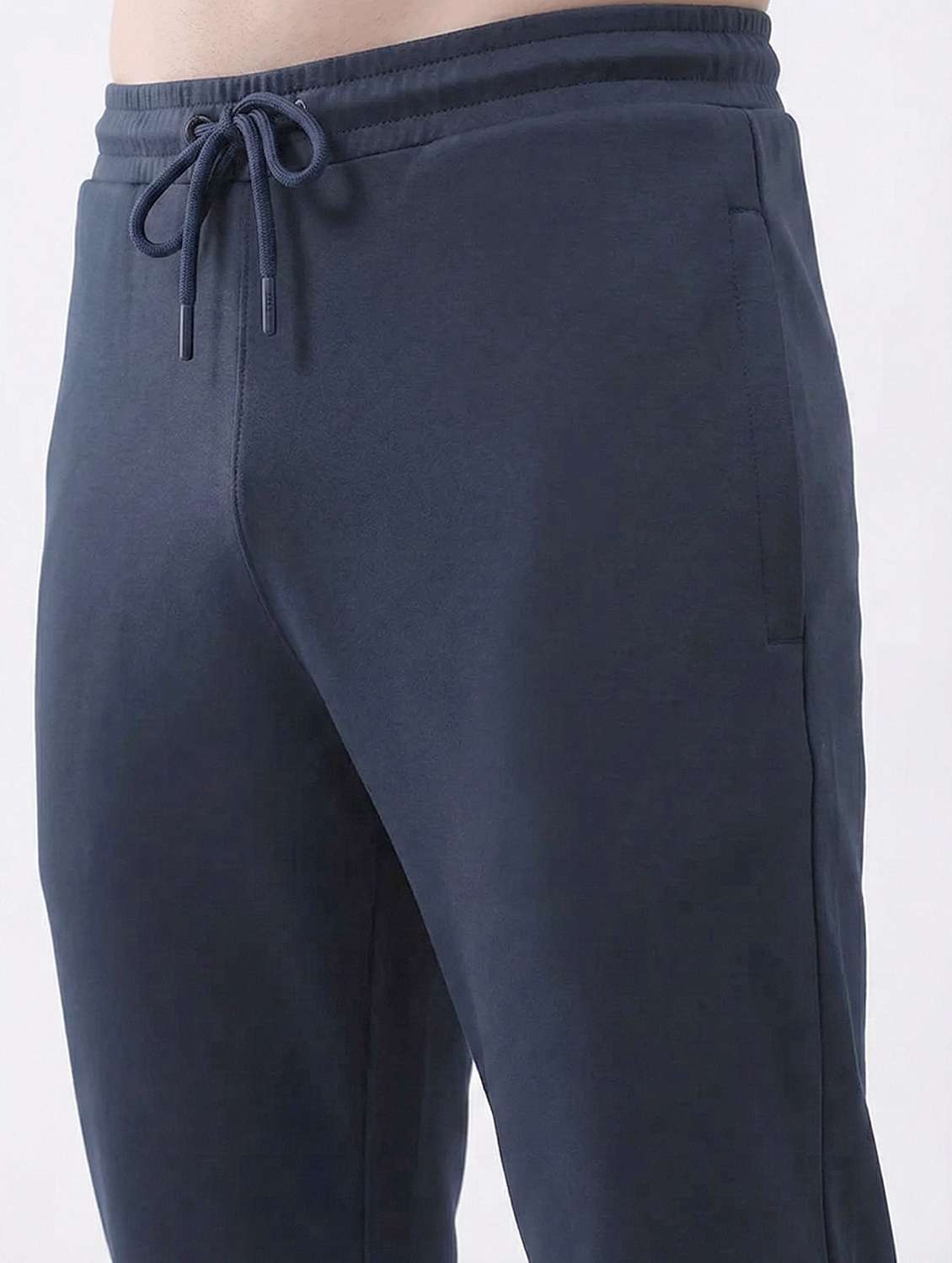 men solid miid rise full length track pant - 22331532 -  Standard Image - 4