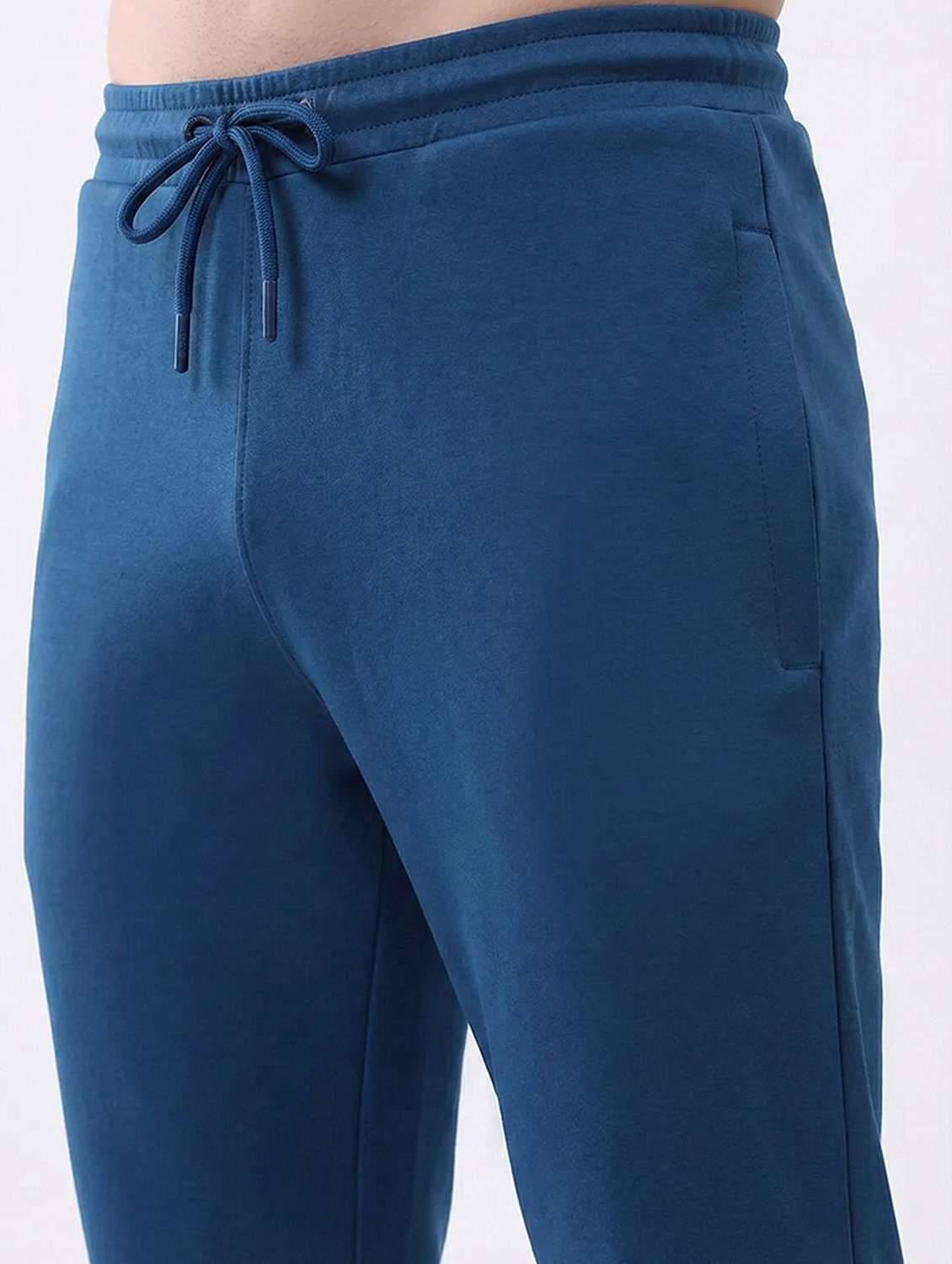 men solid miid rise full length track pant - 22331533 -  Standard Image - 4