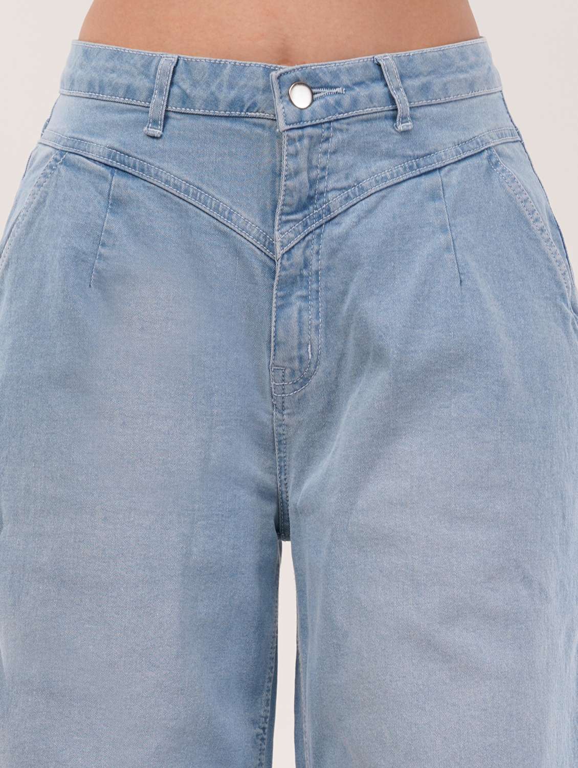 women solid high rise wide leg jean - 22331547 -  Standard Image - 4