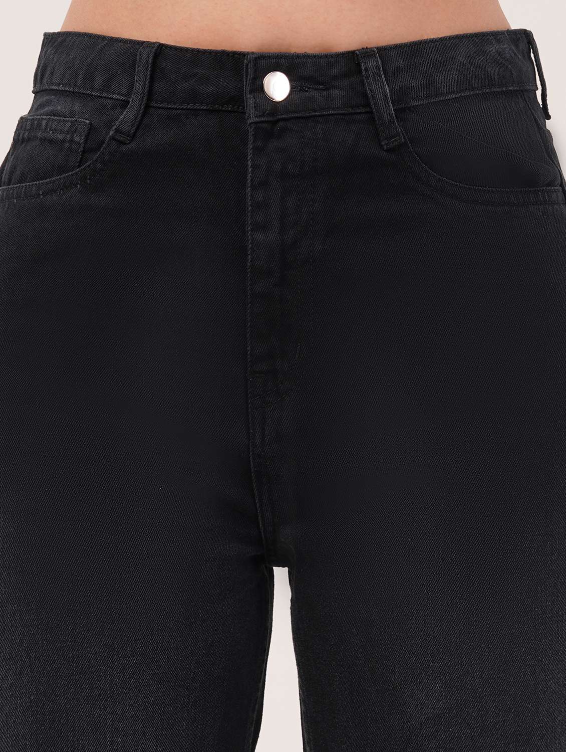 women solid high rise straight jean - 22331548 -  Standard Image - 4