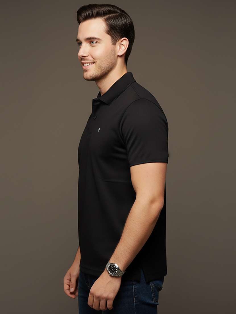 men solid short sleeve regular fit polo t-shirt - 22331575 -  Standard Image - 1