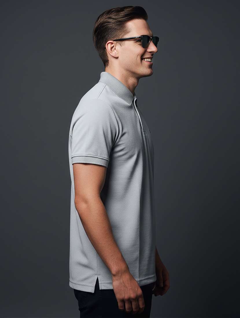 men solid short sleeve regular fit polo t-shirt - 22331580 -  Standard Image - 1