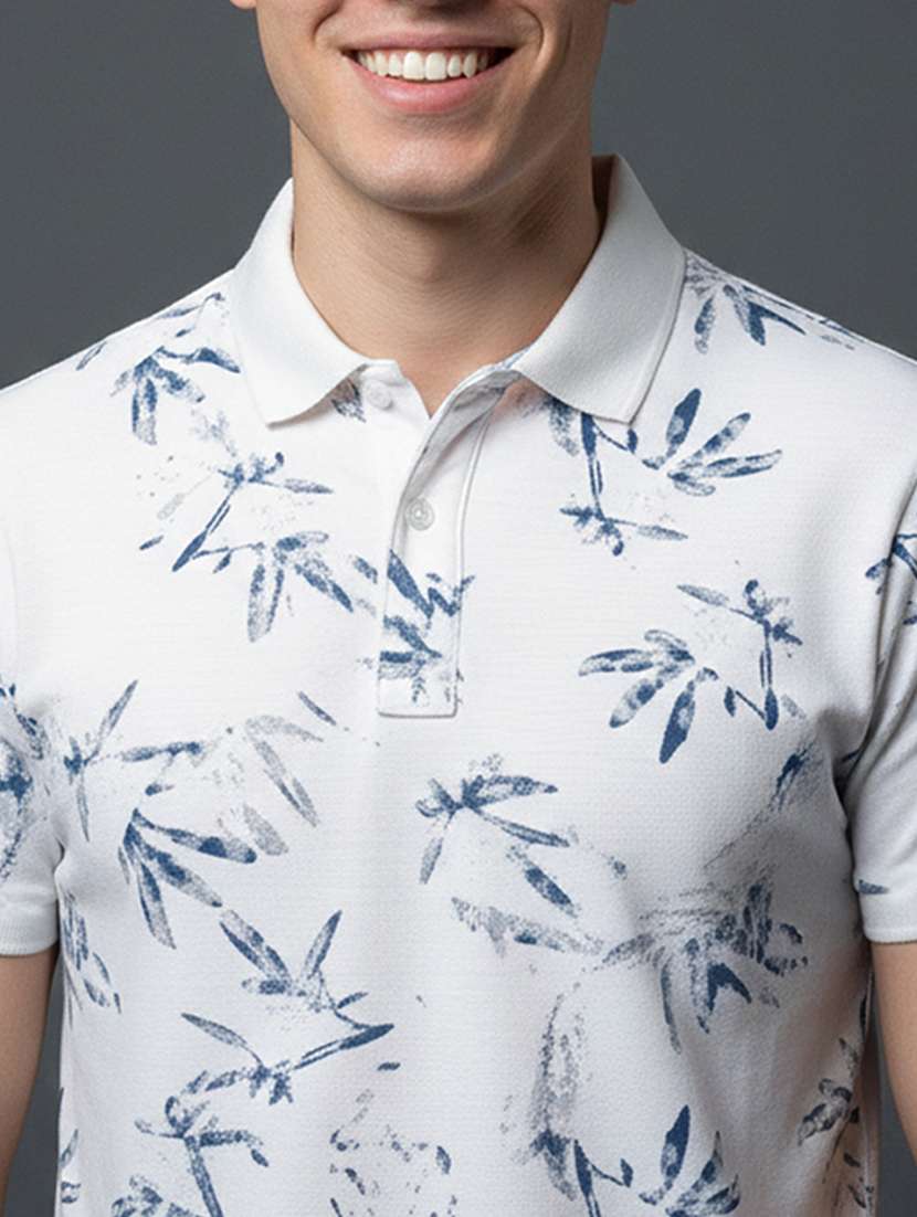 men printed short sleeve regular fit polo t-shirt - 22331585 -  Standard Image - 4