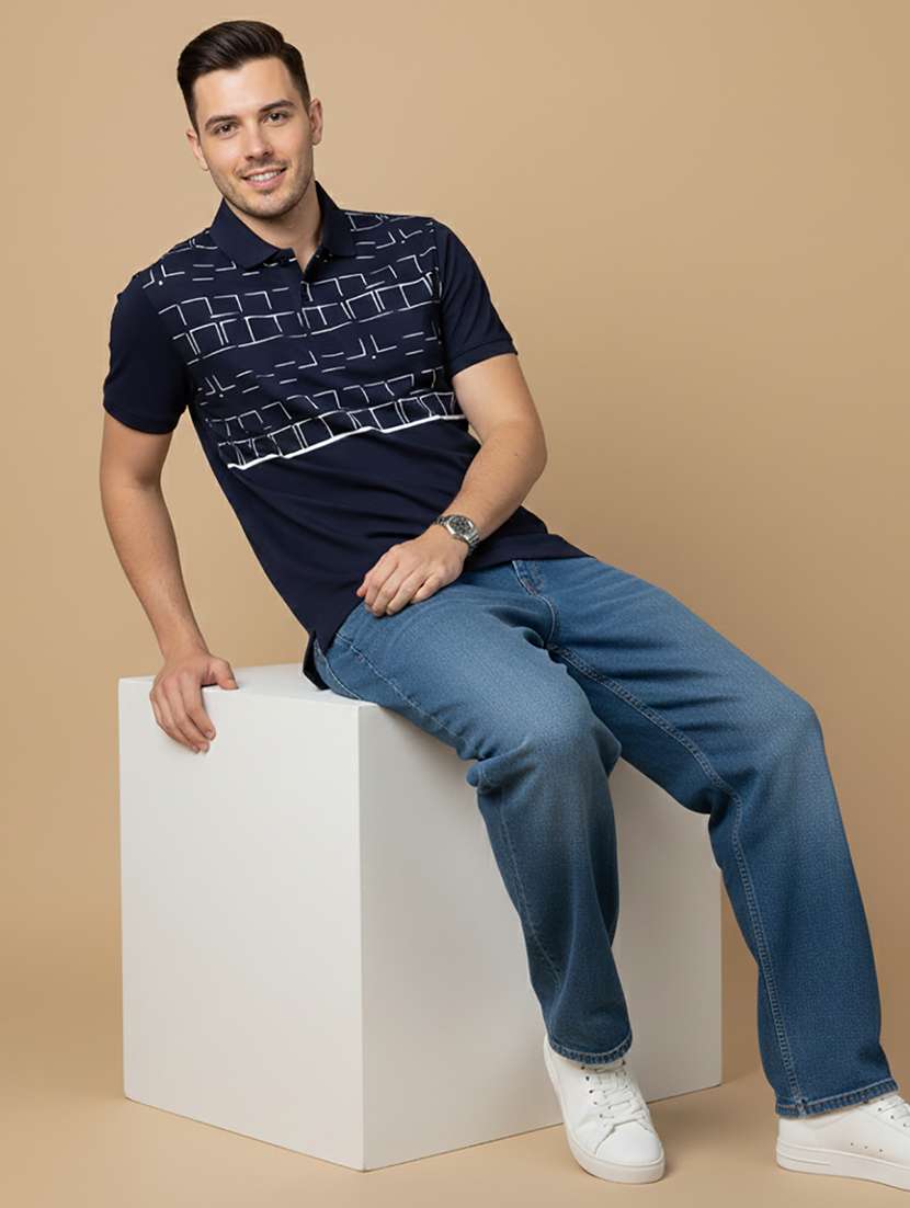 men printed short sleeve regular fit polo t-shirt - 22331590 -  Standard Image - 4