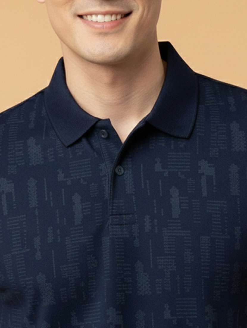 men printed short sleeve regular fit polo t-shirt - 22331592 -  Standard Image - 1