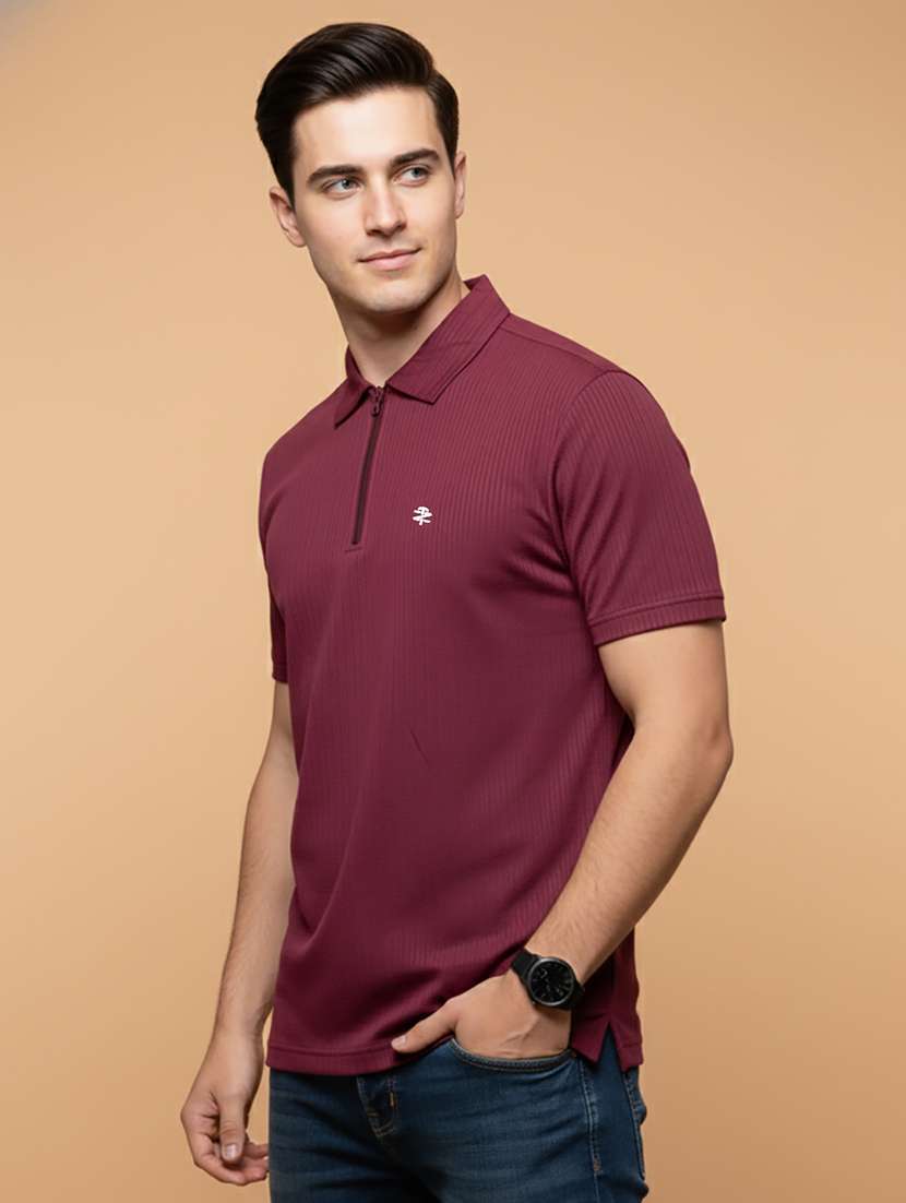 men solid short sleeve regular fit polo t-shirt - 22331600 -  Standard Image - 1