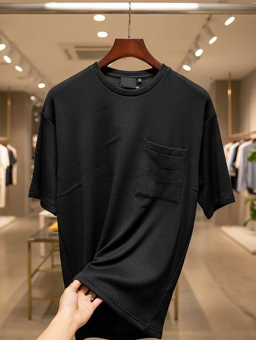 men solid short sleeve regular fit t-shirt - 22331604 -  Standard Image - 4