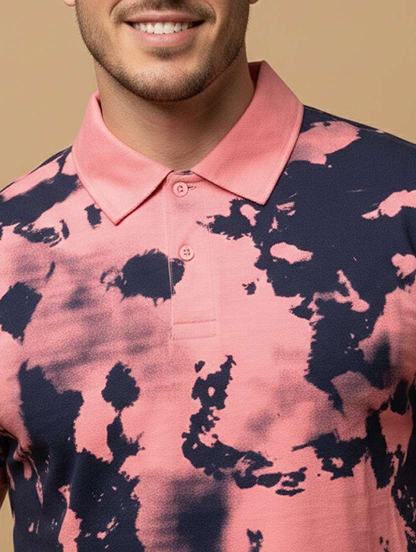 men printed short sleeve regular fit polo t-shirt - 22331636 -  Standard Image - 1