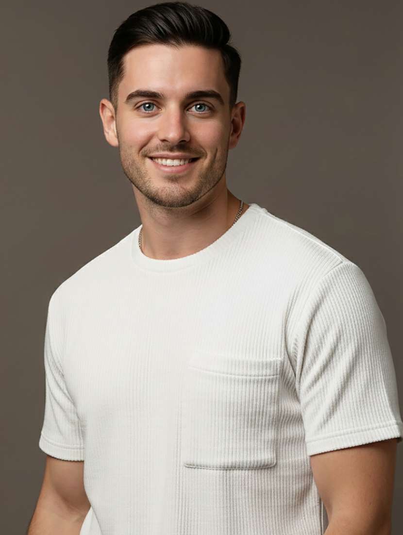 men solid short sleeve regular fit t-shirt - 22331650 -  Standard Image - 1