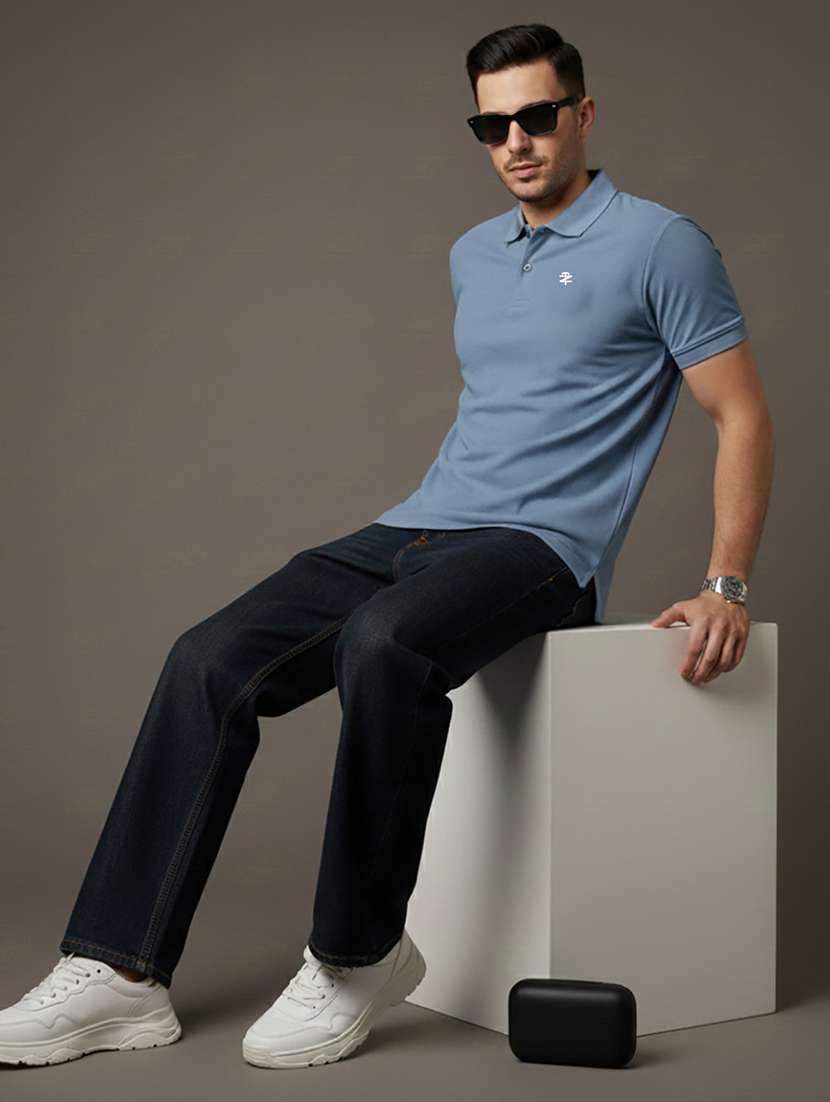 men solid short sleeve regular fit polo t-shirt - 22331658 -  Standard Image - 4