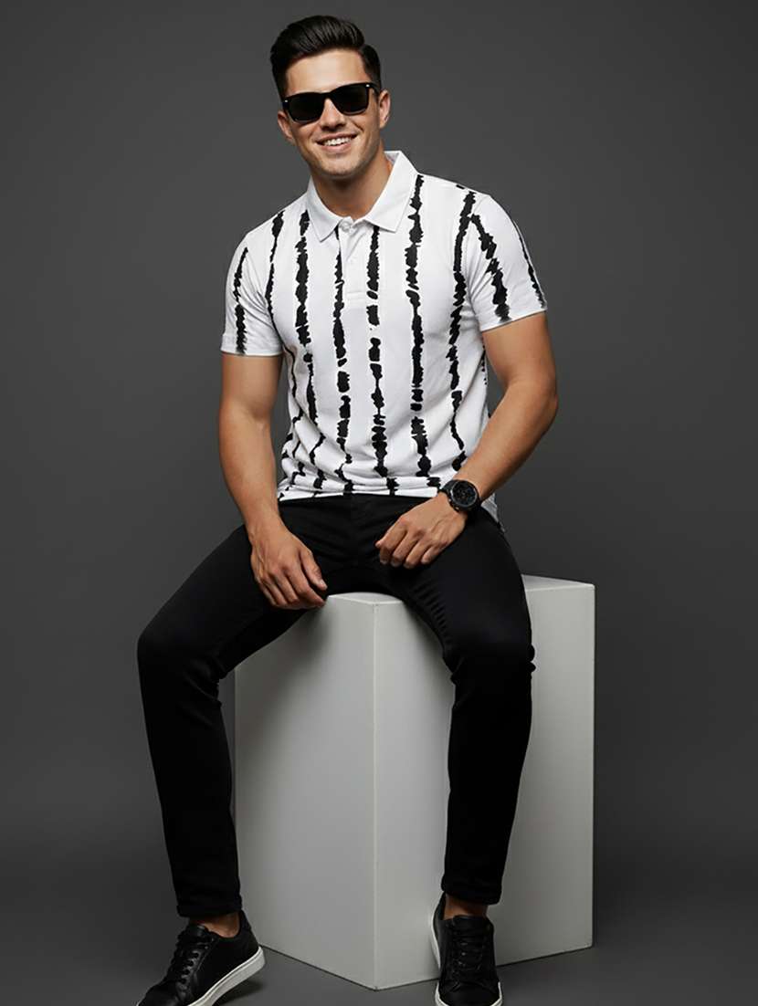 men printed short sleeve regular fit polo t-shirt - 22331669 -  Standard Image - 4