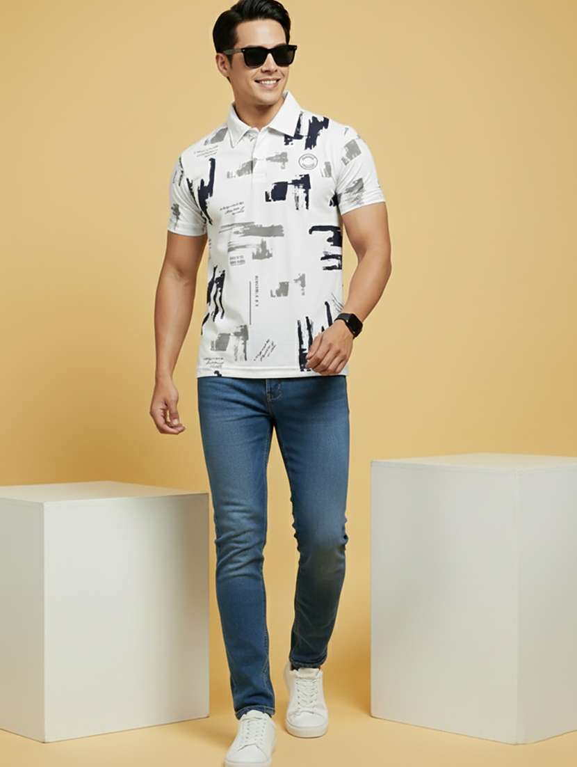 men printed short sleeve regular fit polo t-shirt - 22331670 -  Standard Image - 4