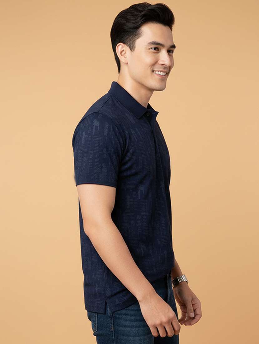 men printed short sleeve regular fit polo t-shirt - 22331674 -  Standard Image - 1