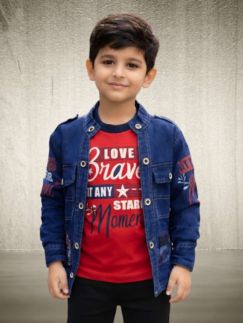 boys printed long sleeve regular jacket - 22331686 -  Standard Image - 1