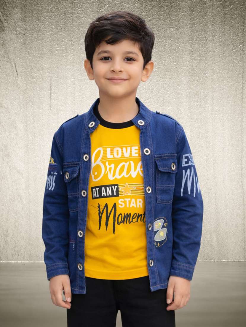 boys printed long sleeve regular jacket - 22331688 -  Standard Image - 1