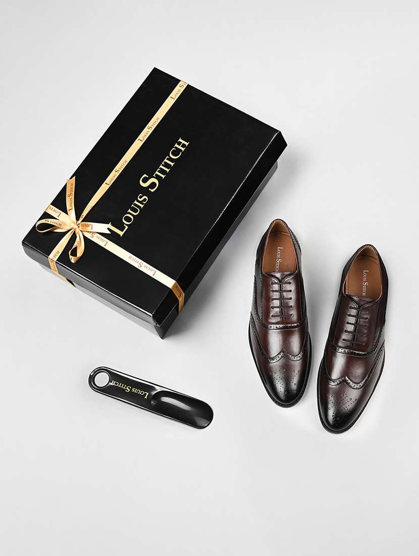 men brown lace-up brouge - 22331689 -  Standard Image - 1