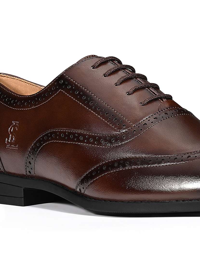 men brown lace-up brouge - 22331689 -  Standard Image - 4