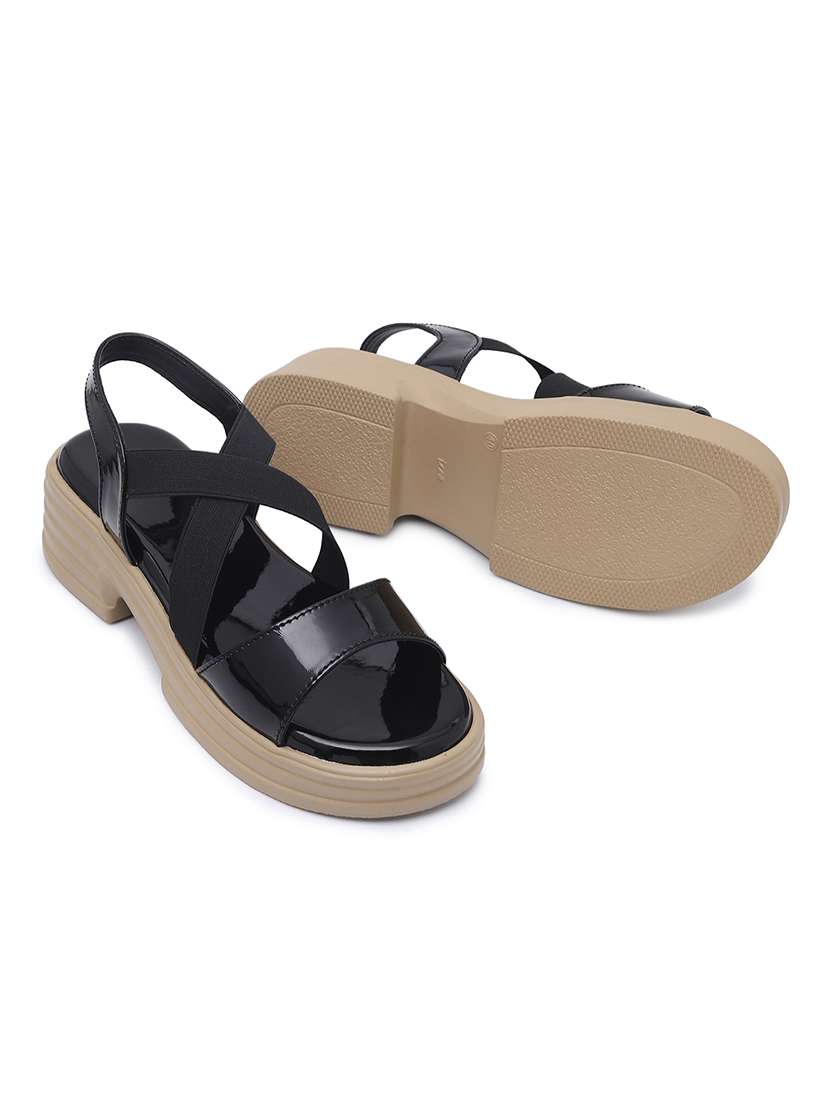 women solid back strap sandals - 22331710 -  Standard Image - 4