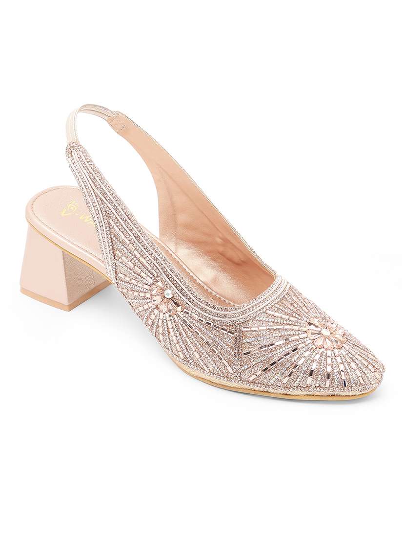 women embellished back strap block heel  - 22331741 -  Standard Image - 1