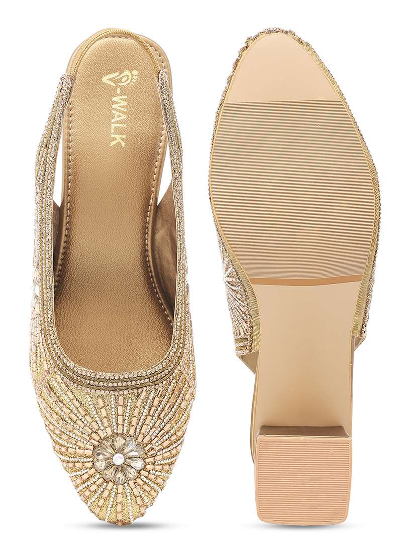 women embellished back strap block heel  - 22331742 -  Standard Image - 4