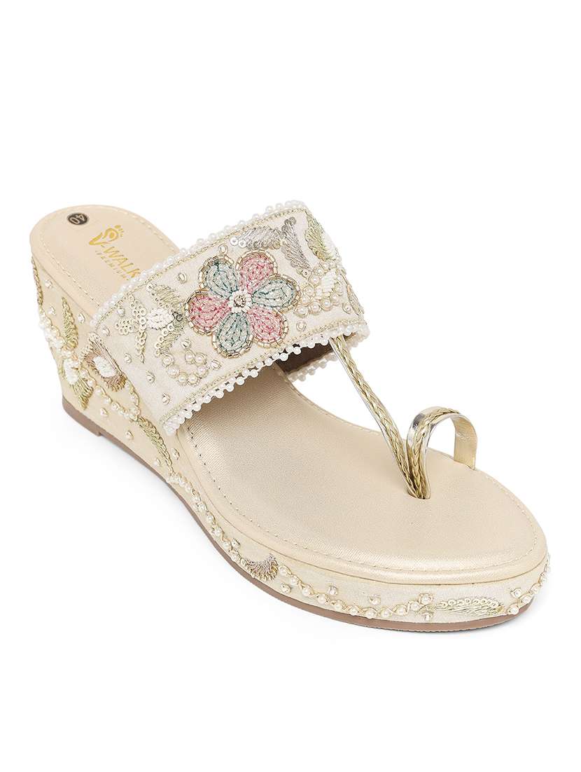 women embellished one toe wedges - 22331743 -  Standard Image - 1