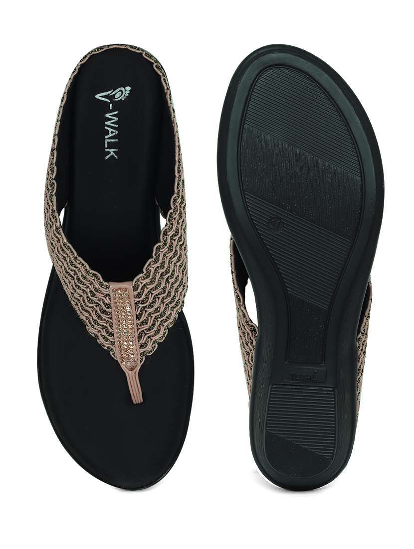 women solid slip on wedges - 22331750 -  Standard Image - 4