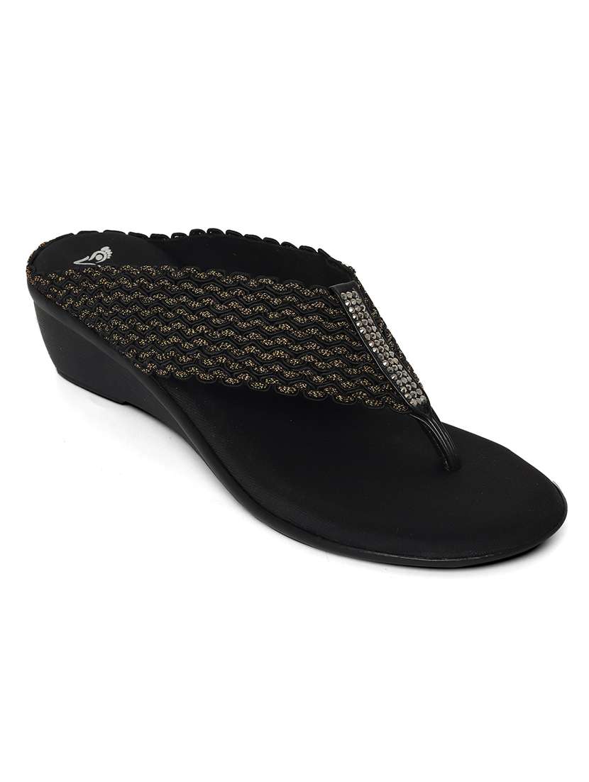 women solid slip on wedges - 22331752 -  Standard Image - 1