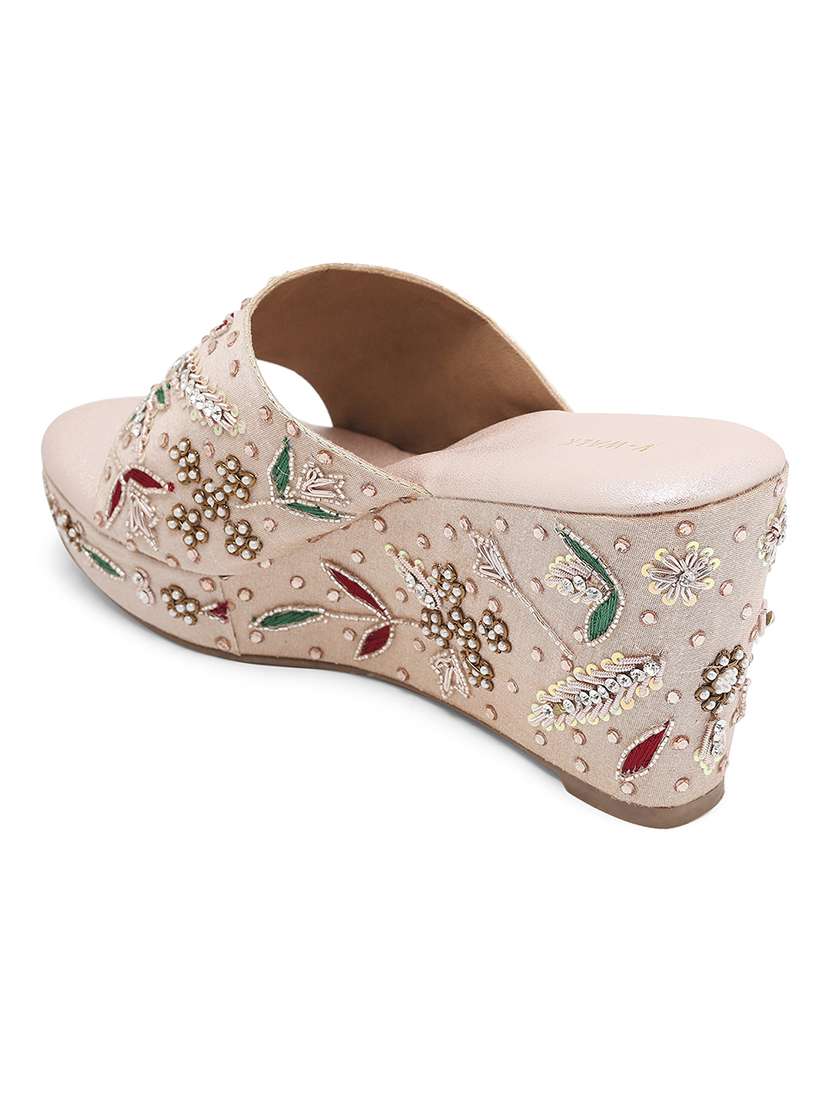 women embellished slip on wedges - 22331777 -  Standard Image - 4