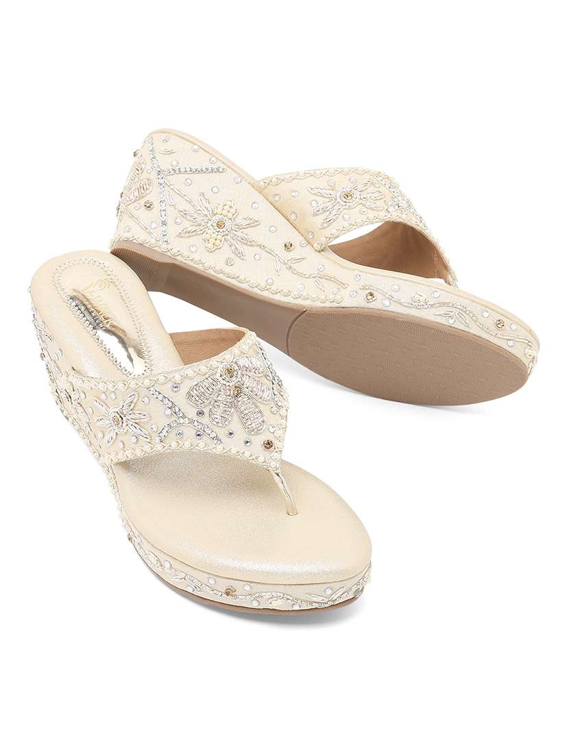 women embellished slip on wedges - 22331780 -  Standard Image - 1