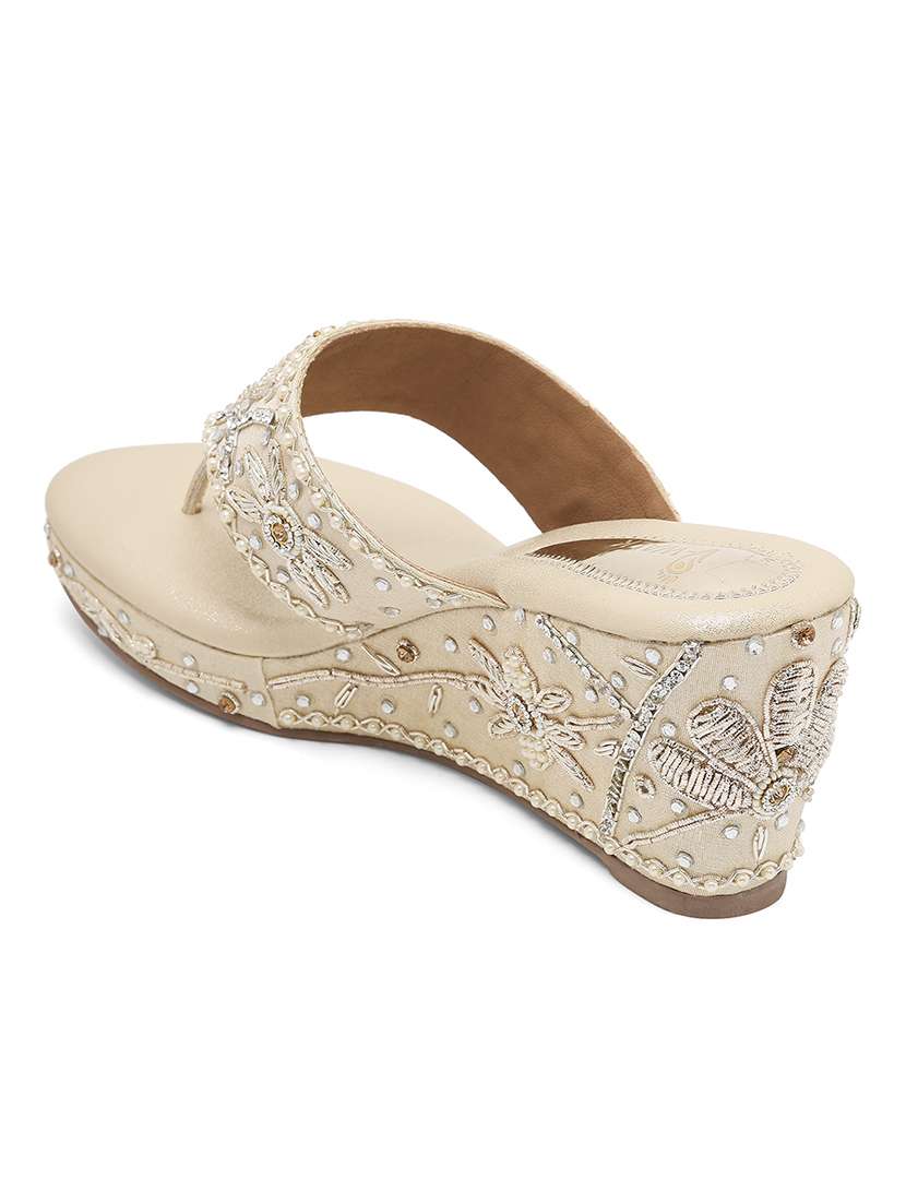 women embellished slip on wedges - 22331780 -  Standard Image - 4