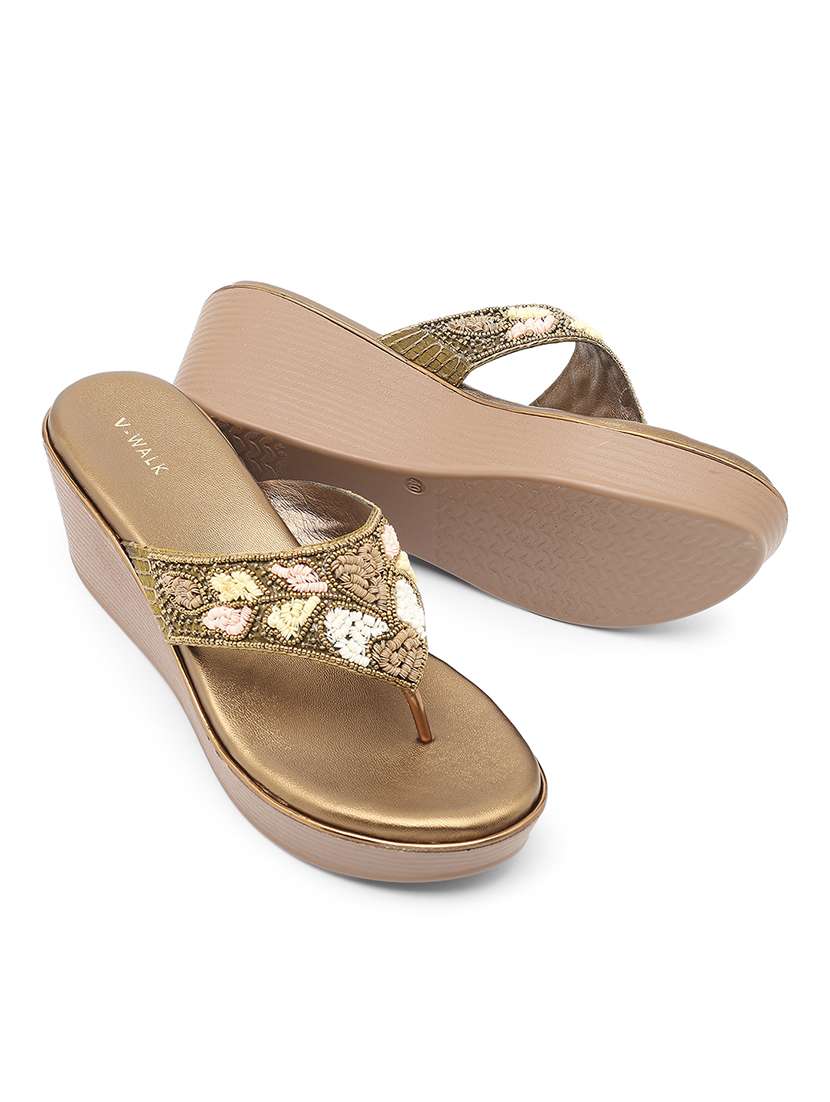 women embellished slip on wedges - 22331781 -  Standard Image - 1