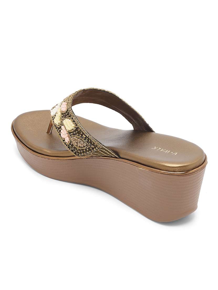 women embellished slip on wedges - 22331781 -  Standard Image - 4