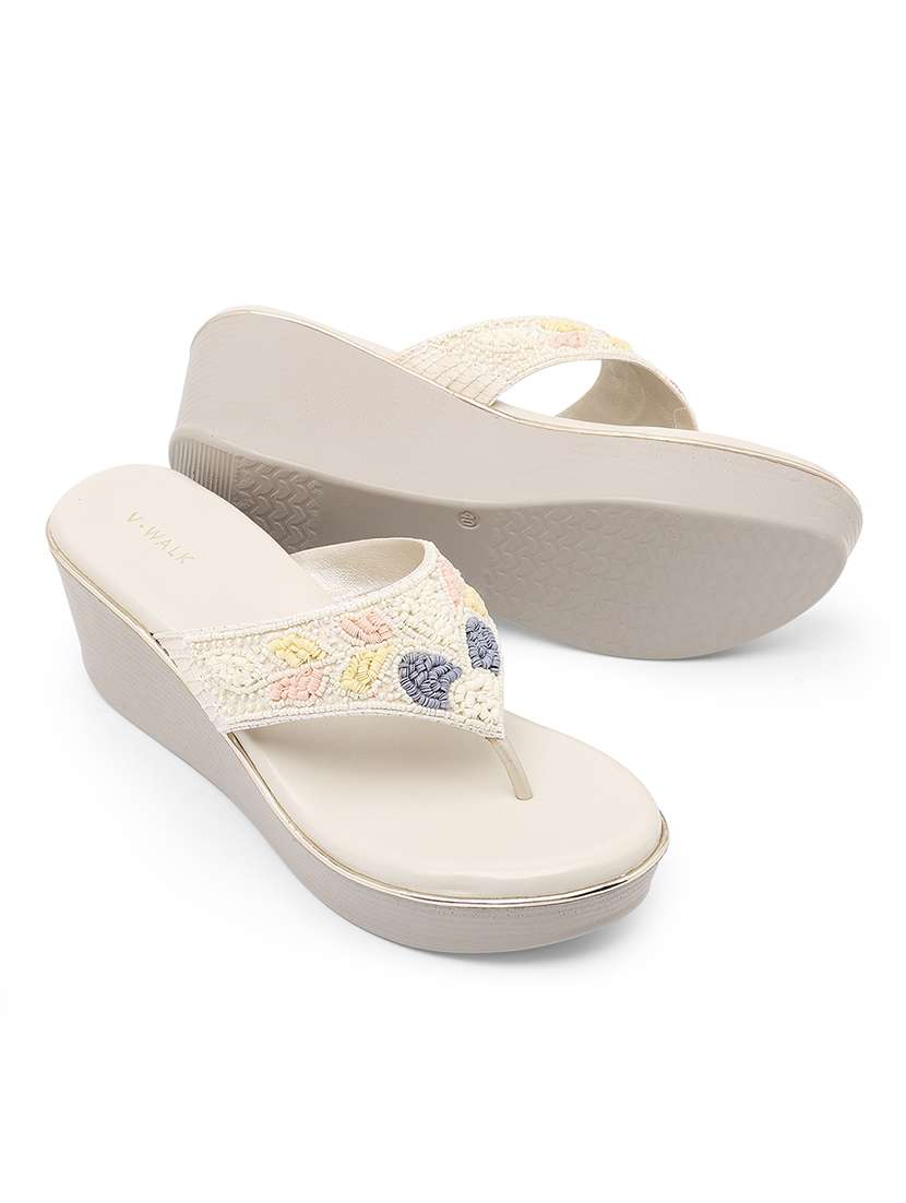 women embellished slip on wedges - 22331782 -  Standard Image - 1