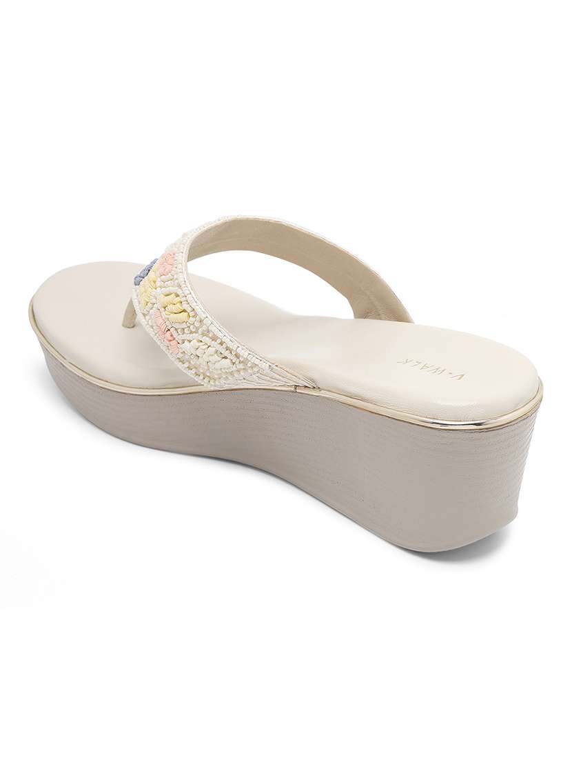 women embellished slip on wedges - 22331782 -  Standard Image - 4