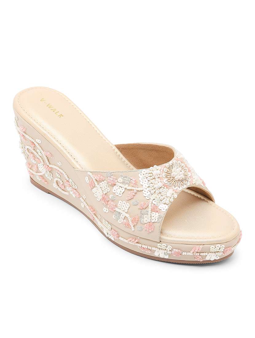 Women Embellished Slip On Wedges - 22331788 -  Standard Image - 1