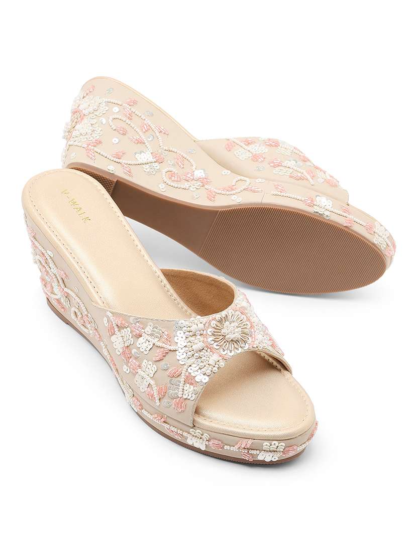 Women Embellished Slip On Wedges - 22331788 -  Standard Image - 4