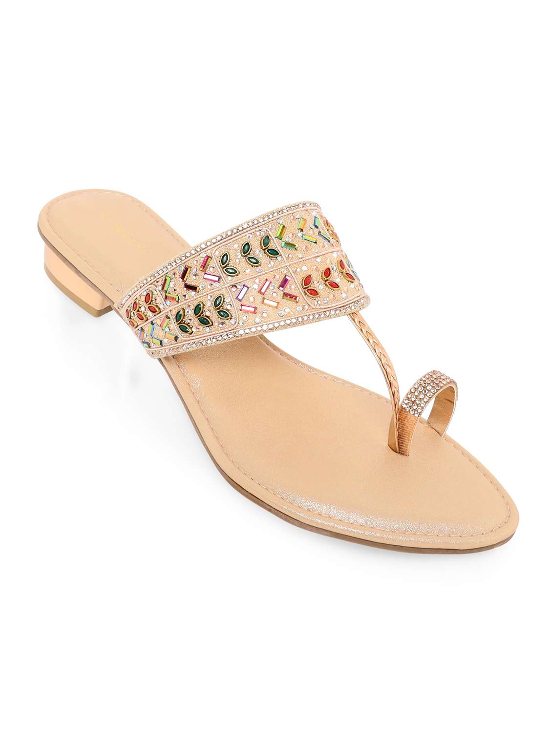 women embroidered one toe sandal - 22331790 -  Standard Image - 1