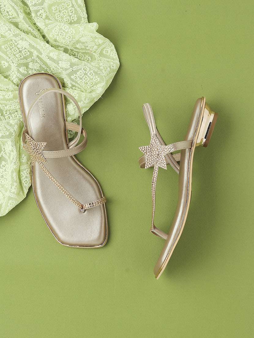 women solid ankle strap flat sandal